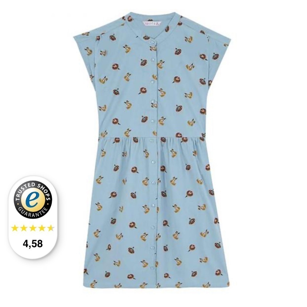 Compañia Fantasticá Poplin Poolside Floatie Novelty Sleeveless Mini Dress Small